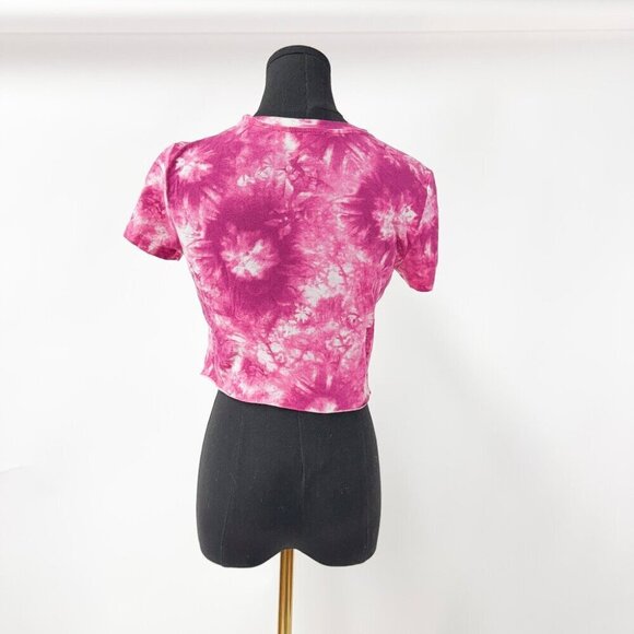 MICHAEL KORS TIE DYE RHINESTONE CROPPED T SHIRT - Picture 6 of 10